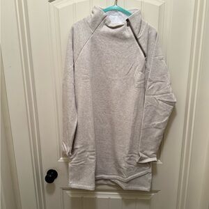 Athleta Cozy Karma Asymetric Sweatshirt Dress Sz L NWT